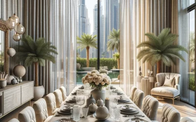 Linen-Look Blackout Curtains in Dubai